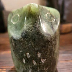 Primitive Inuit Early R Labbe Owl-signed Soapstone Carving Vintage